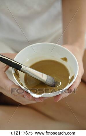 Stock Photography - Preparation for a chocolate mask. Fotosearch