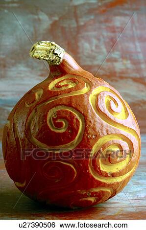 Pumkins with a carved pattern View Large Photo Image Stock Photograph - Pumkins with a carved pattern. Fotosearch