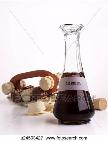 Sesame oil View Large Photo Image Stock Photo - Sesame oil. Fotosearch