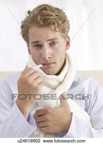 Stock Image - sick young man. Fotosearch