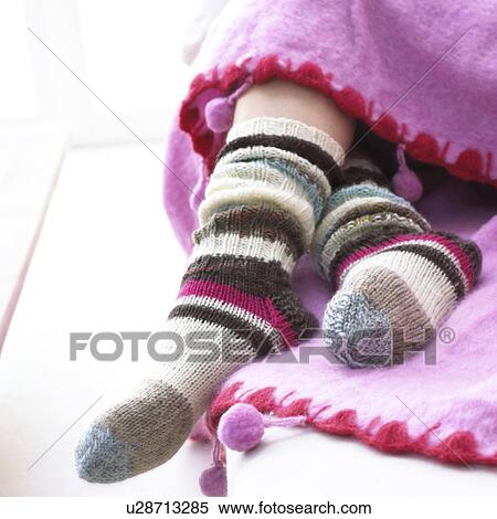 Stock Photography - Striped woolen socks. Fotosearch