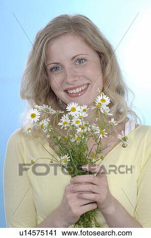 Stock Image - young blonde woman. Fotosearch