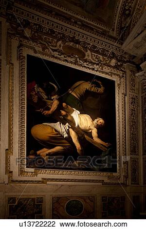 Stock Image - Church of Santa Maria del Popolo, Caravaggio Conversion of St. Paul, Rome. Fotosearch