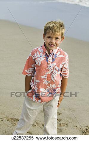 Stock Photography - Boy on Beach. Fotosearch