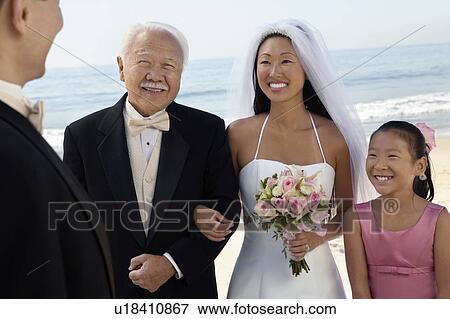 Bride and Groom with family at ocean View Large Photo Image Stock Photo - Bride and Groom with family at ocean. Fotosearch