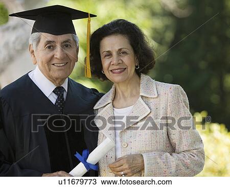 Senior Graduate and Wife outside, portrait View Large Photo Image Stock Image - Senior Graduate and Wife outside, portrait. Fotosearch