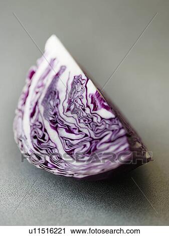 Stock Image - Slice of Red Cabbage. Fotosearch