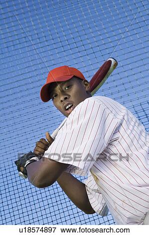 Baseball batter during practice, (portrait) View Large Photo Image Stock Photo - Baseball batter during practice, (portrait). Fotosearch
