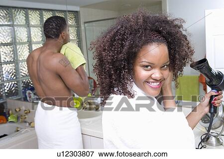 Couple Together in Bathroom View Large Photo Image Stock Photo - Couple Together in Bathroom. Fotosearch