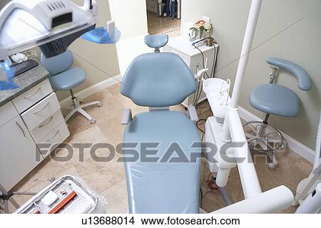 Picture - Dentists chair, (elevated view). Fotosearch