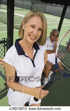 Stock Image - Female tennis player. Fotosearch