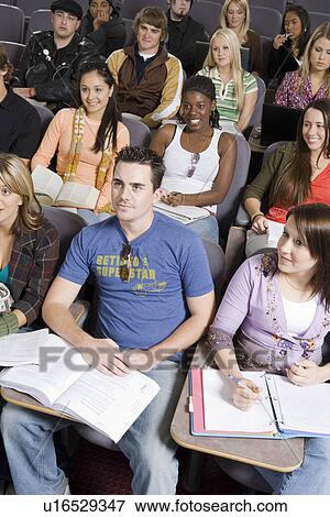 Stock Photo - Group of University students in lecture hall. Fotosearch
