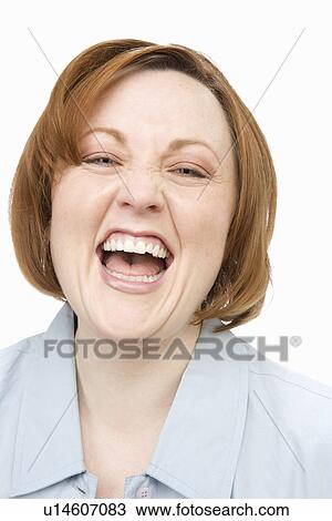 Mature woman laughing, portrait View Large Photo Image Stock Image - Mature woman laughing, portrait. Fotosearch