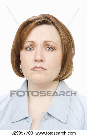 Stock Image - Portrait of mature woman. Fotosearch