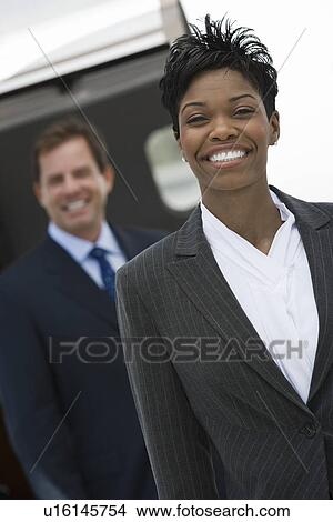 Picture - Portrait of mid-adult businesswoman.. Fotosearch