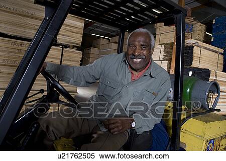 Senior forklift truck driver View Large Photo Image Stock Photography - Senior forklift truck driver. Fotosearch