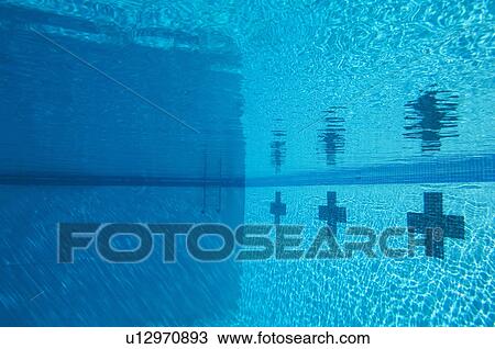 Stock Image - Swimming pool, underwater. Fotosearch