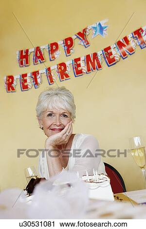 Woman sitting, hand on chin at a Retirement Party View Large Photo Image Stock Image - Woman sitting, hand on chin at a Retirement Party. Fotosearch