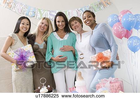 Stock Photography - Women at a Baby Shower. Fotosearch
