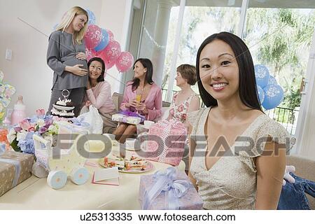 Stock Photography - Women at a Baby Shower. Fotosearch