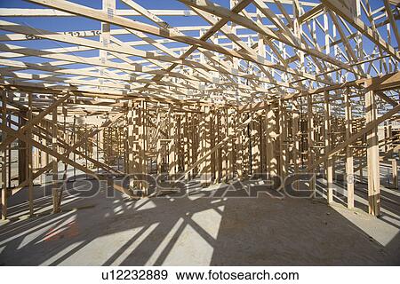 Wooden house construction View Large Photo Image Stock Photo - Wooden house construction. Fotosearch