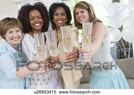 Young woman celebrating bridal shower with friends View Large Photo Image Stock Photography - Young woman celebrating bridal shower with friends. Fotosearch