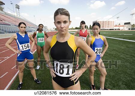Athletes ready to run View Large Photo Image Stock Photograph - Athletes ready to run. Fotosearch