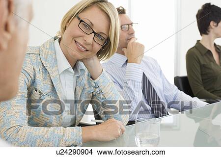 Picture - Business meeting in conference room. Fotosearch
