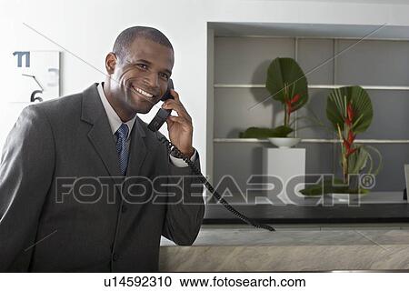 Businessman Using Telephone View Large Photo Image Stock Image - Businessman Using Telephone. Fotosearch