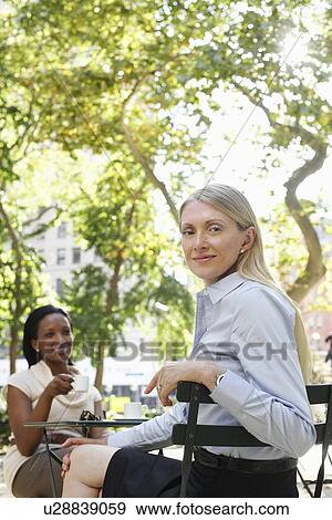 Businesswomen Outdoors View Large Photo Image Stock Photo - Businesswomen Outdoors. Fotosearch