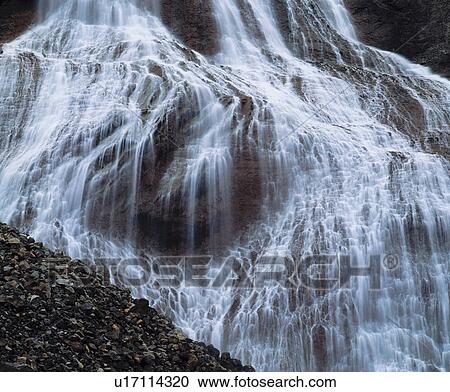 Stock Image - Cascade waterfall, close-up. Fotosearch
