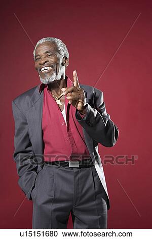 Stock Image - Cheerful Man Gesturing. Fotosearch