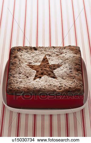 Christmas Cake, elevated view View Large Photo Image Picture - Christmas Cake, elevated view. Fotosearch