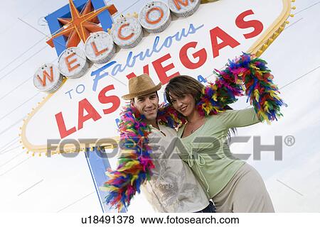Couple having fun in Las Vegas, Nevada, USA View Large Photo Image Stock Photo - Couple having fun in Las Vegas, Nevada, USA. Fotosearch