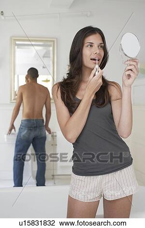Couple in Bathroom View Large Photo Image Stock Image - Couple in Bathroom. Fotosearch