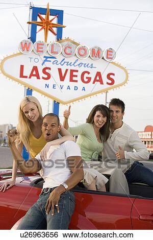 Stock Photograph - Couples having fun in Las Vegas, Nevada, USA. Fotosearch