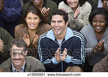 Stock Image - Crowd applauding. Fotosearch