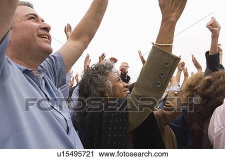 Crowd celebrating View Large Photo Image Stock Image - Crowd celebrating . Fotosearch