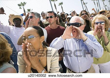 Crowd shouting View Large Photo Image Stock Image - Crowd shouting. Fotosearch