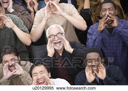 Crowd shouting View Large Photo Image Stock Photography - Crowd shouting. Fotosearch