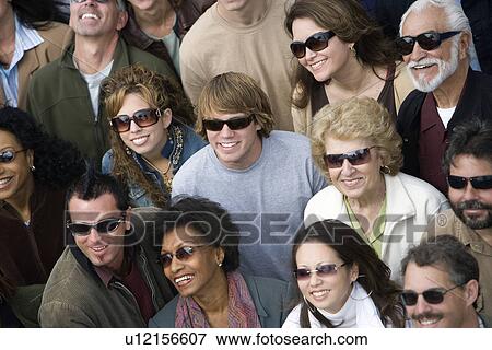 Crowd wearing sunglasses View Large Photo Image Stock Photo - Crowd wearing sunglasses. Fotosearch