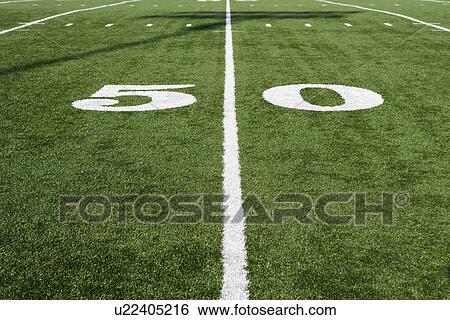 Stock Photograph - Detail of American Football Field. Fotosearch