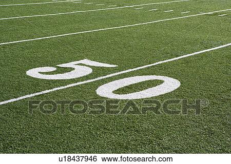 Stock Photograph - Detail of American Football Ground. Fotosearch