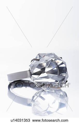 Stock Image - Diamond ring, close up. Fotosearch