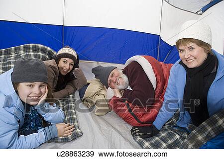 Family in tent, portrait View Large Photo Image Stock Photo - Family in tent, portrait. Fotosearch
