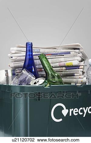 Full Recycling Container View Large Photo Image Stock Image - Full Recycling Container. Fotosearch