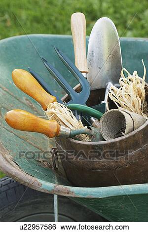 Gardening Tools View Large Photo Image Stock Photograph - Gardening Tools. Fotosearch