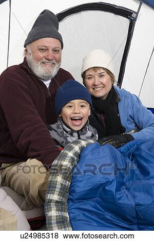 Grandparents with grandson tent, portrait View Large Photo Image Stock Photo - Grandparents with grandson tent, portrait. Fotosearch