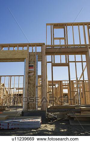 House construction View Large Photo Image Stock Photo - House construction. Fotosearch