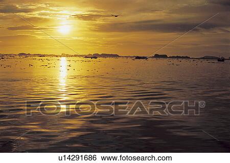 Icy Waters at Sunset View Large Photo Image Stock Photograph - Icy Waters at Sunset. Fotosearch